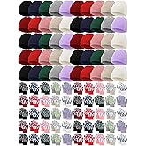 JaGely 100 Pcs Kids Beanies Hats and Gloves Set Bulk for Girls Boys Winter Warm Knitted Beanies Anti-slid Gloves with Grips