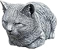 Gartenfigur Steinfigur Katze Schlafend, Eingerollt
