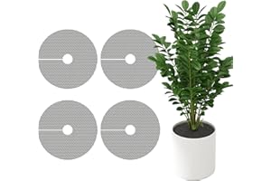 Adnee 4 Pcs 15.7 Inch Plant Pot Grids-Cuttable Plant Pot Soil Covers Protectors from Animals-Indoor Plant Pot Soil Guard for 