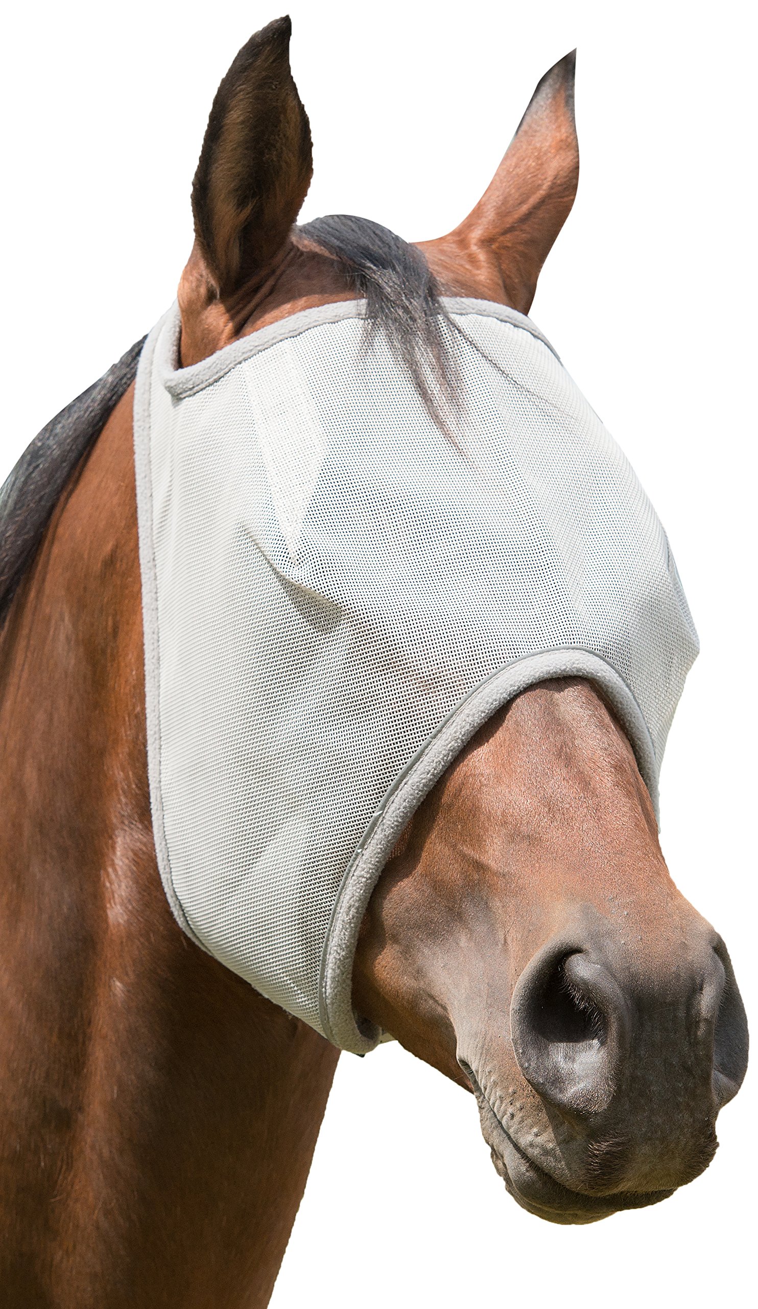 Weaver Leather Open Ear Fly Mask with Xtended Life Closure System Gray Large