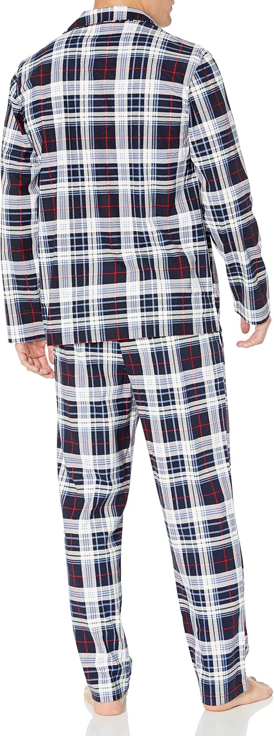 Nautica Men's Cozy Fleece Plaid Pajama Set at  Men’s Clothing store
