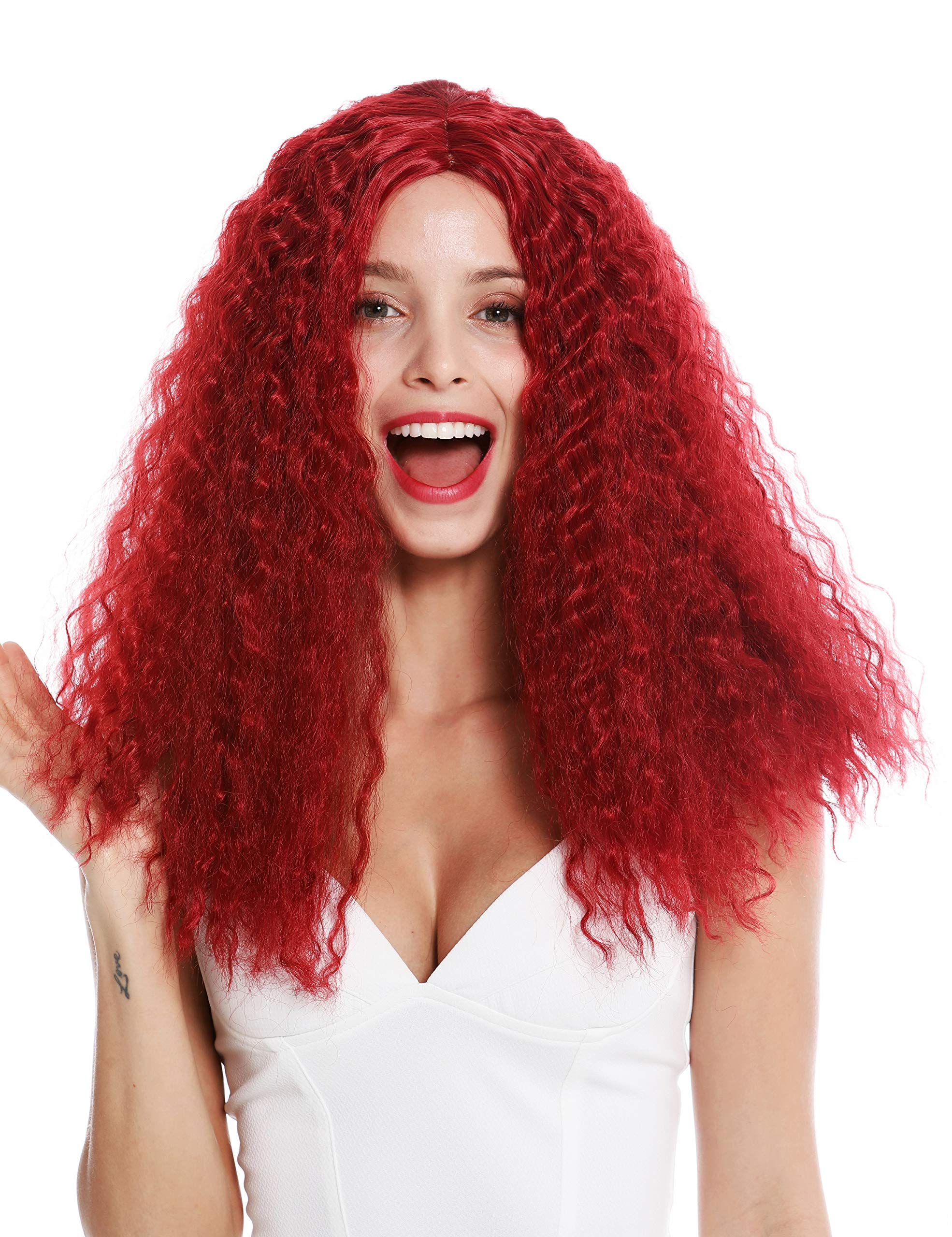 WIG ME UP - YZF-7304-T1557 women's quality wig very long voluminous frizzy curls middle parting red fiery red