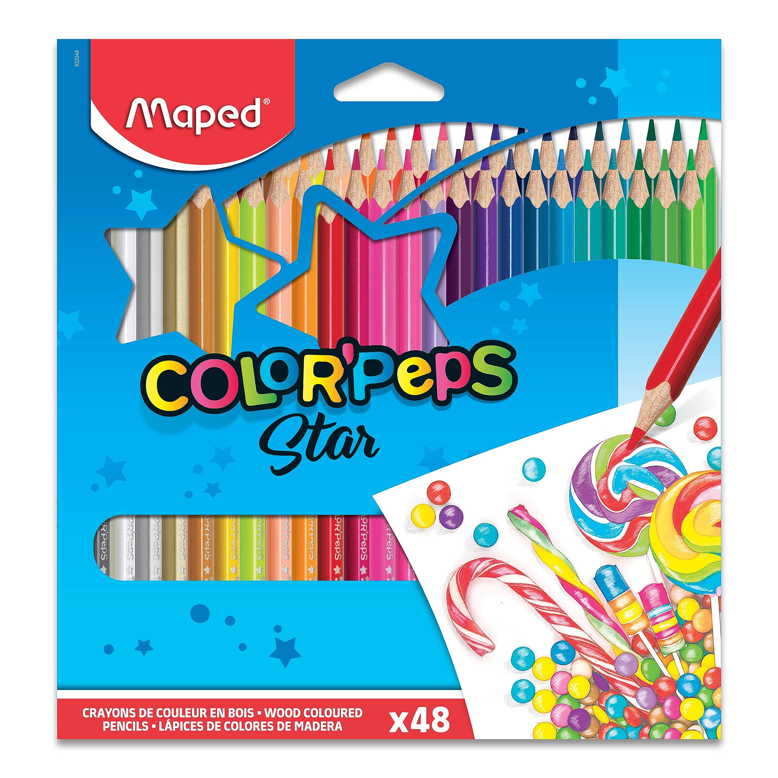 Maped Color'Peps Colouring Pencils (Pack of 48) - Multicolour