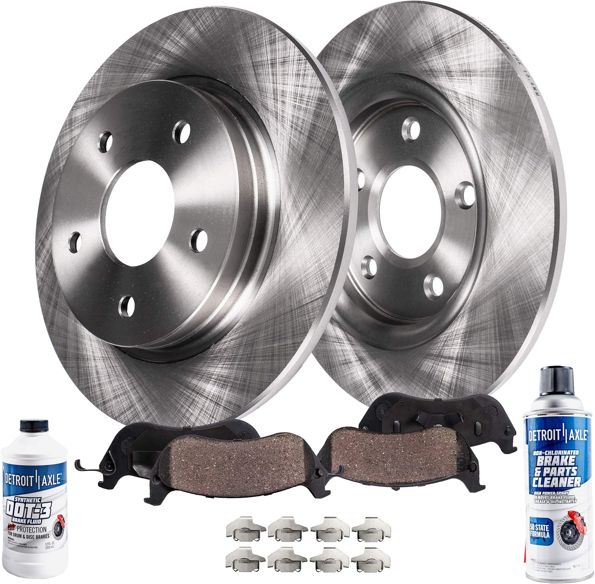 Detroit Axle - Rear Brake Kit for 11-14 Kia Sorento 10-16 Hyundai Santa Fe, Replacement 2011 2012 2013 2014 Disc Brake Rotors Ceramic Brakes Pads : 11.89" inch Rotors