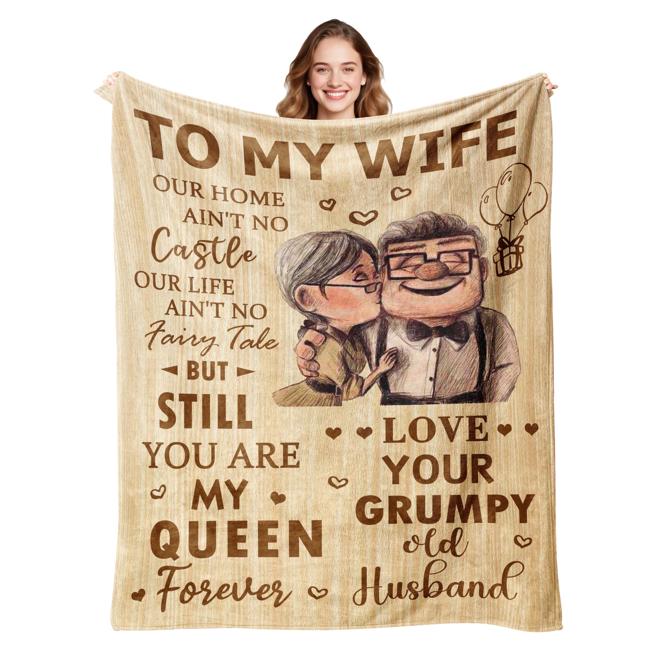 Photo 1 of Antonia Bellamy Gifts for Wife Blanket 80’’X60’’, Anniversary Wedding Romantic Gift for Her, Wife Mothers Day Birthday Gift from Husband, I Love You Present for Her