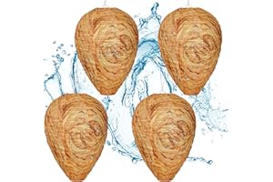 Windspeed 4 Pack Wasp Nest Decoys Silk Fabric Waterproof Paper Wasp Nest Decoys Hanging for Home/Garden/Outdoors
