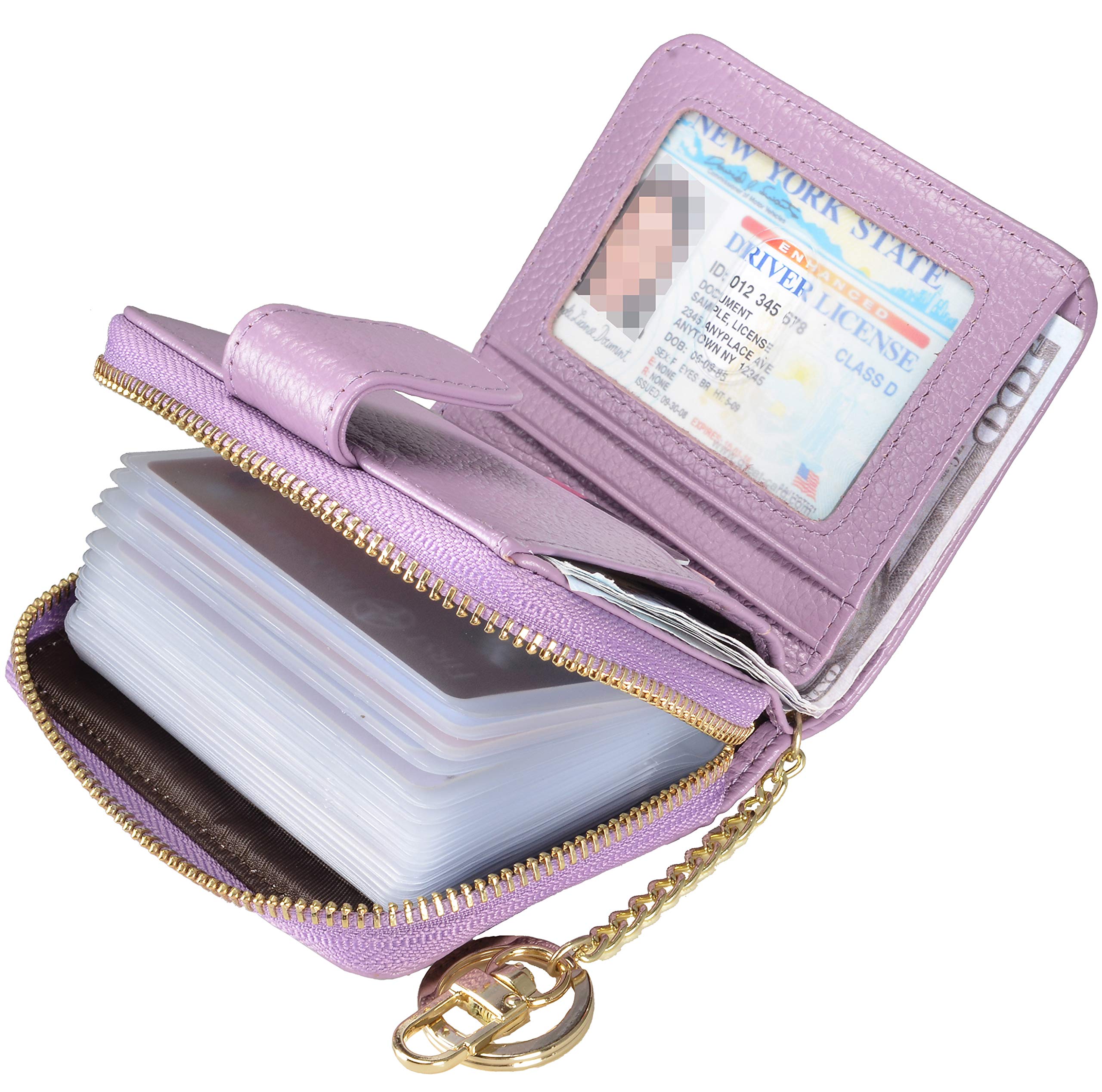 Beurlike Womens RFID Credit Card Holder Organizer Case Leather Security