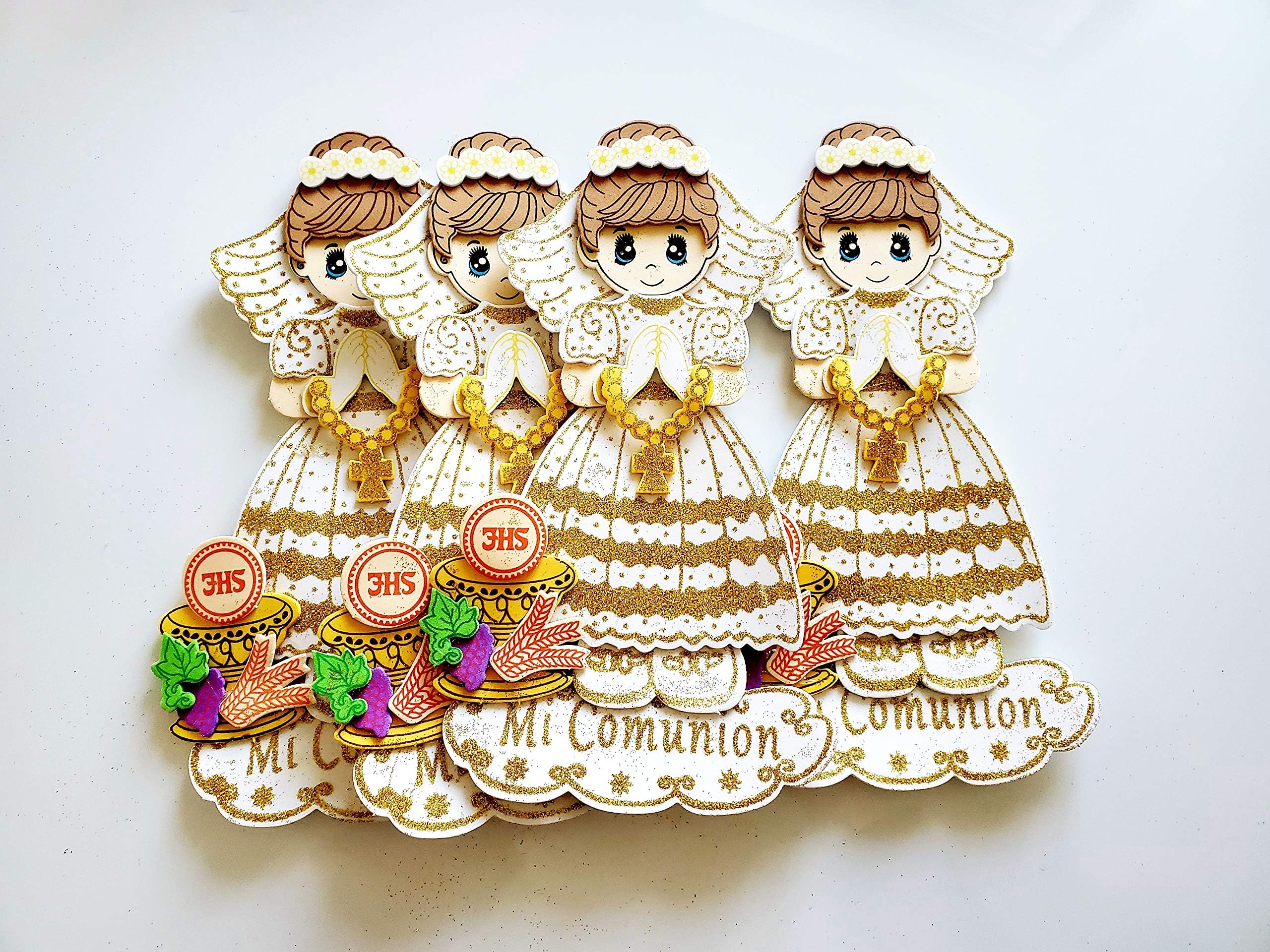 Party Supplies Foam Design - Decoration Foam Girl. Favors. (10) Piezas de Fomi Angelitos. Mi Primera Comunion para nina.