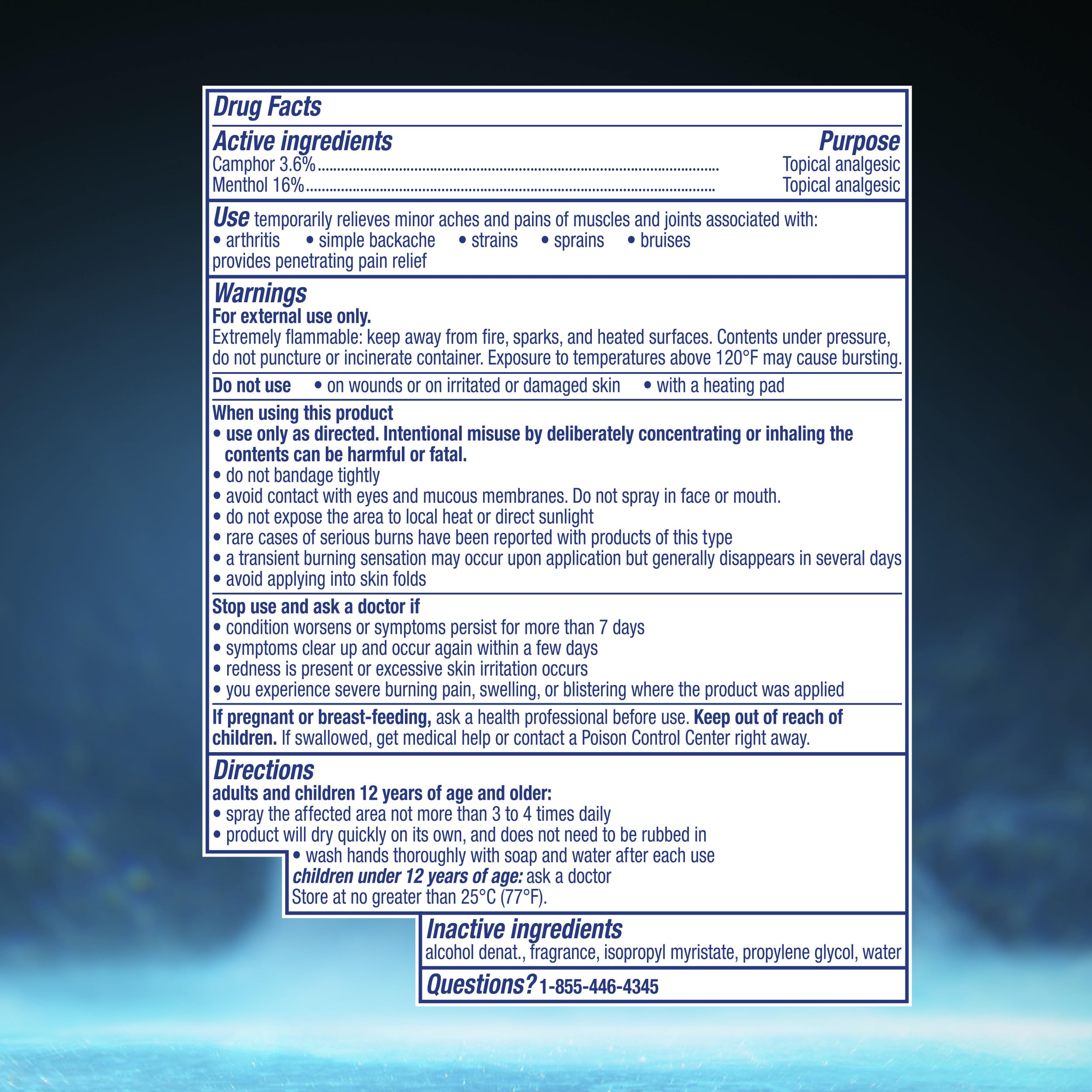 Vicks VapoFreeze Menthol Pain Relieving Spray 3oz, for Muscles & Joint Pain Associated with Arthritis, Simple Backaches, Strains, Sprains, Bruises, Vicks Vapors, Penetrating Formula