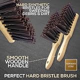Newman and Cole Natural Wooden Hand Brush Hard Synthetic Bristle view 2