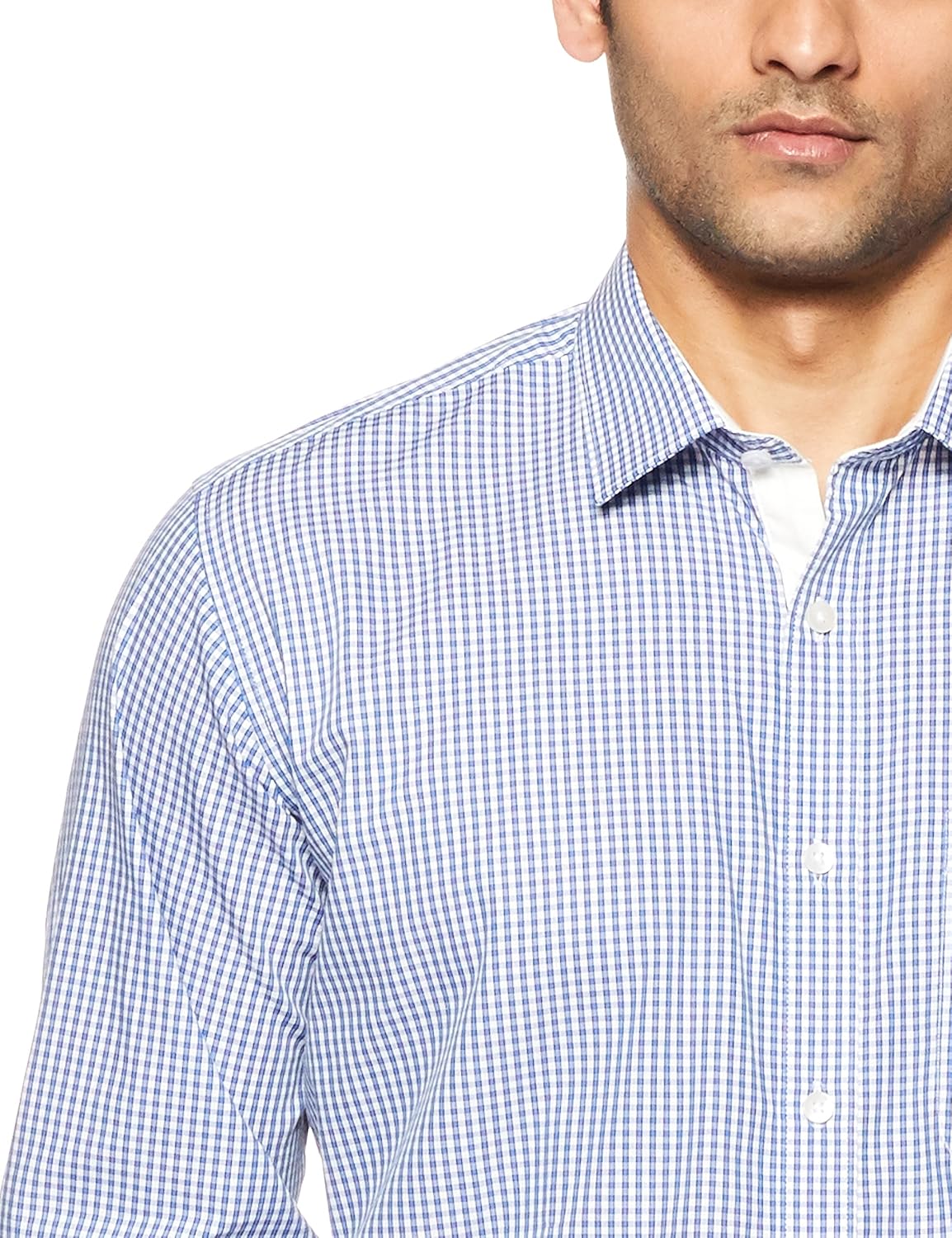 symbol amazon brand men's checkered regular fit cotton formal shirt