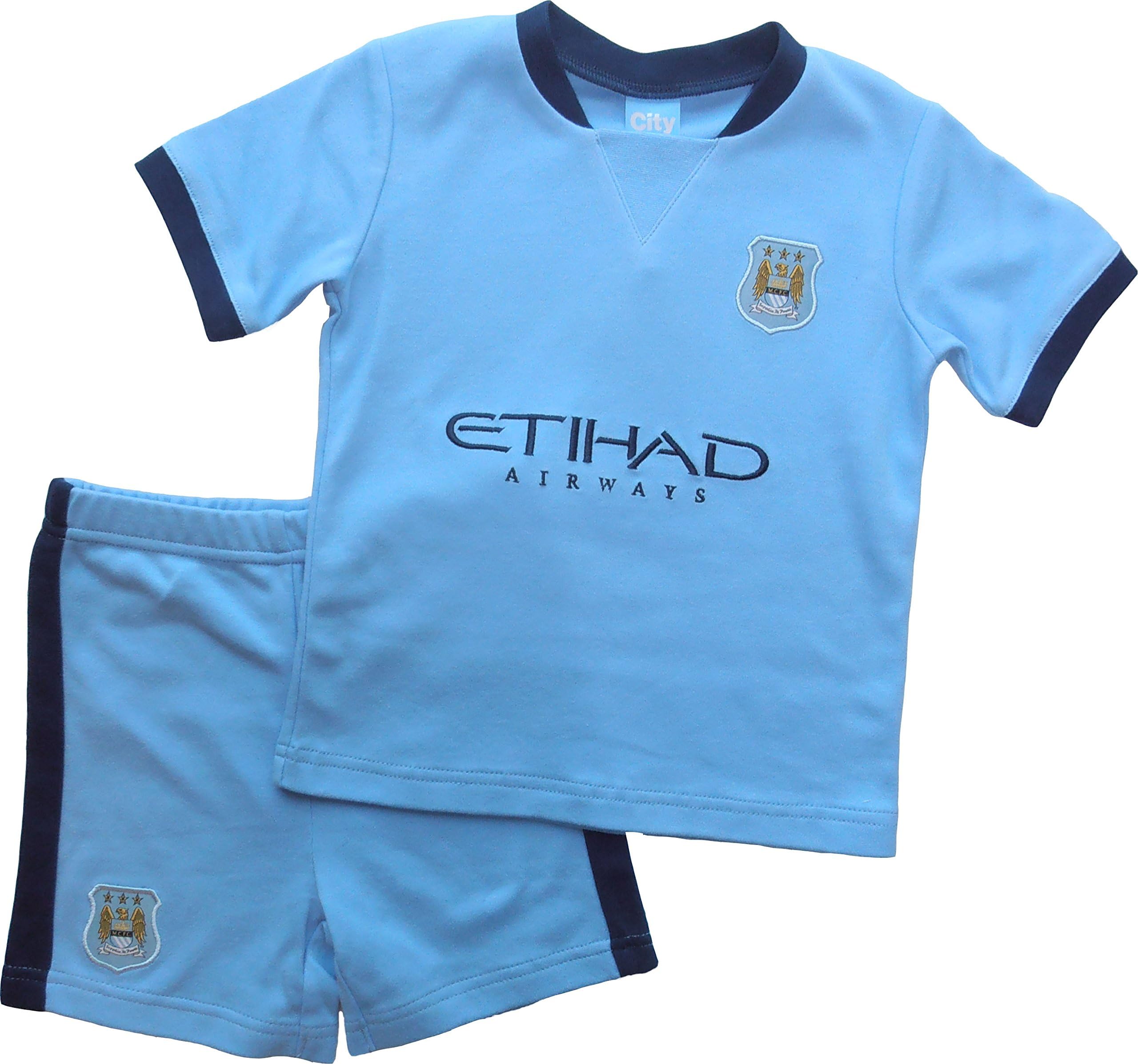 Brecrest Manchester City Baby (Infant) T-Shirt and Shorts Kit 2014-2015-3-6 Months