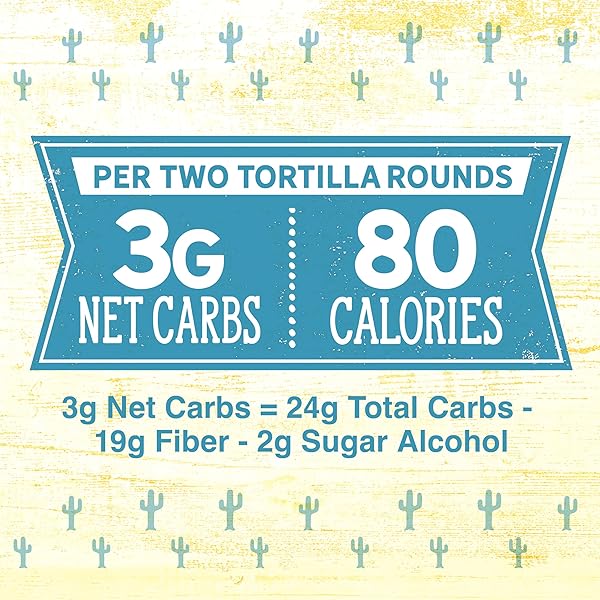 OLD EL PASO CARB ADVANTAGE TORTILLA ROUNDS, 3G NET CARBS, 80 CALORIES, 8 CT, 6.5 OZ