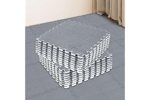 15Pcs Plush Foam Floor Mat Square Interlocking Carpet Tiles with Border Fluffy Play Mat Floor Tiles Soft Climbing Area Rugs f