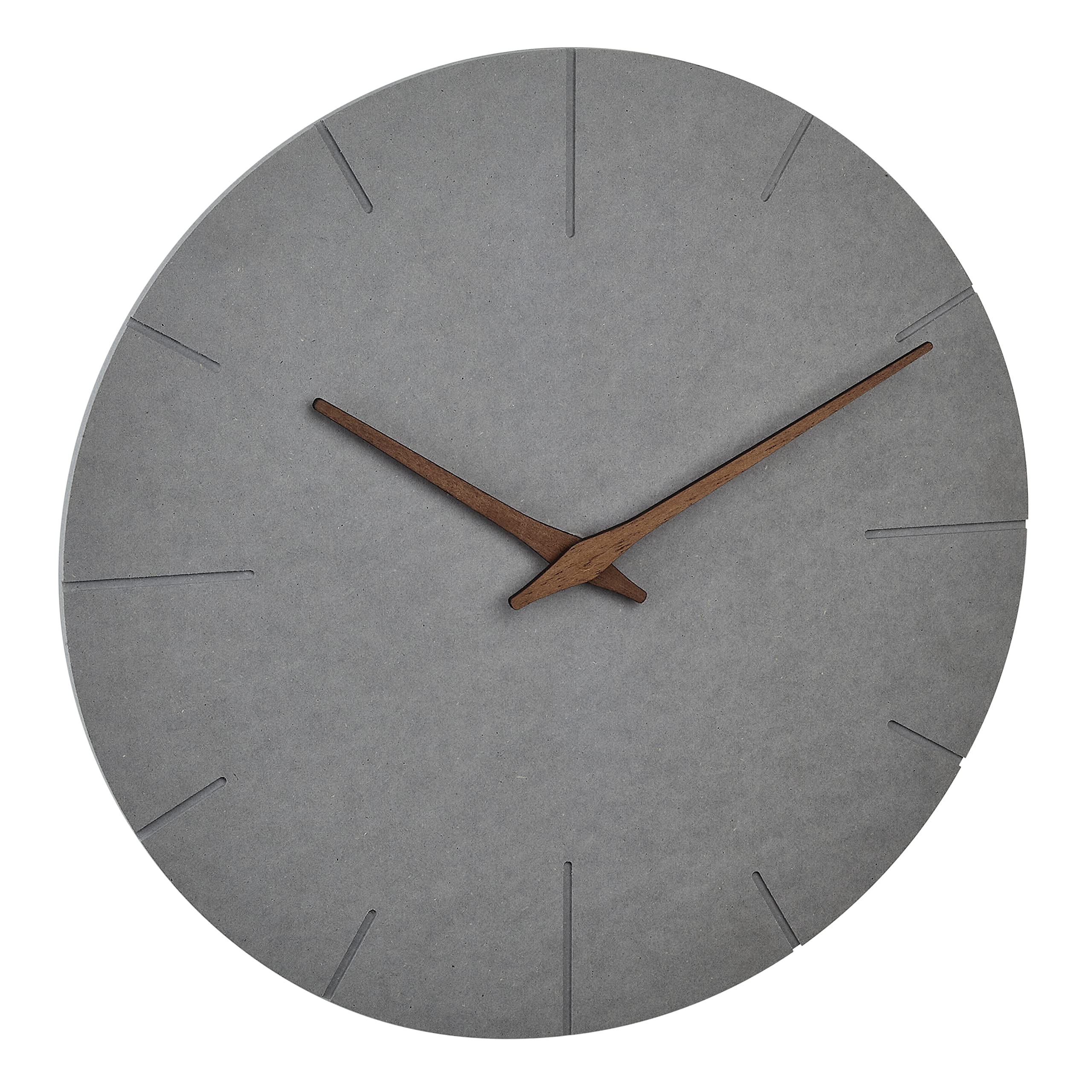 TFA Dostmann Modern Concrete Look Wall Clock 60.3071.10 with Silent MDF Movement, Stylish Decoration for The Home, Analogue, Grey, Engineered Wood, Gray, (L) 297 x (B) 45 x (H) 297 mm