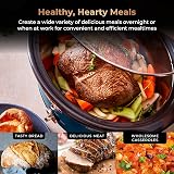 Tower Cavaletto 6.5 L Slow Cooker Midnight Blue Rose Gold T16043MNB view 4