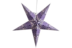 HOMETOWN EVOLUTION, INC. Purple Charm Paper Star Lantern with 12 Foot Power Cord Included