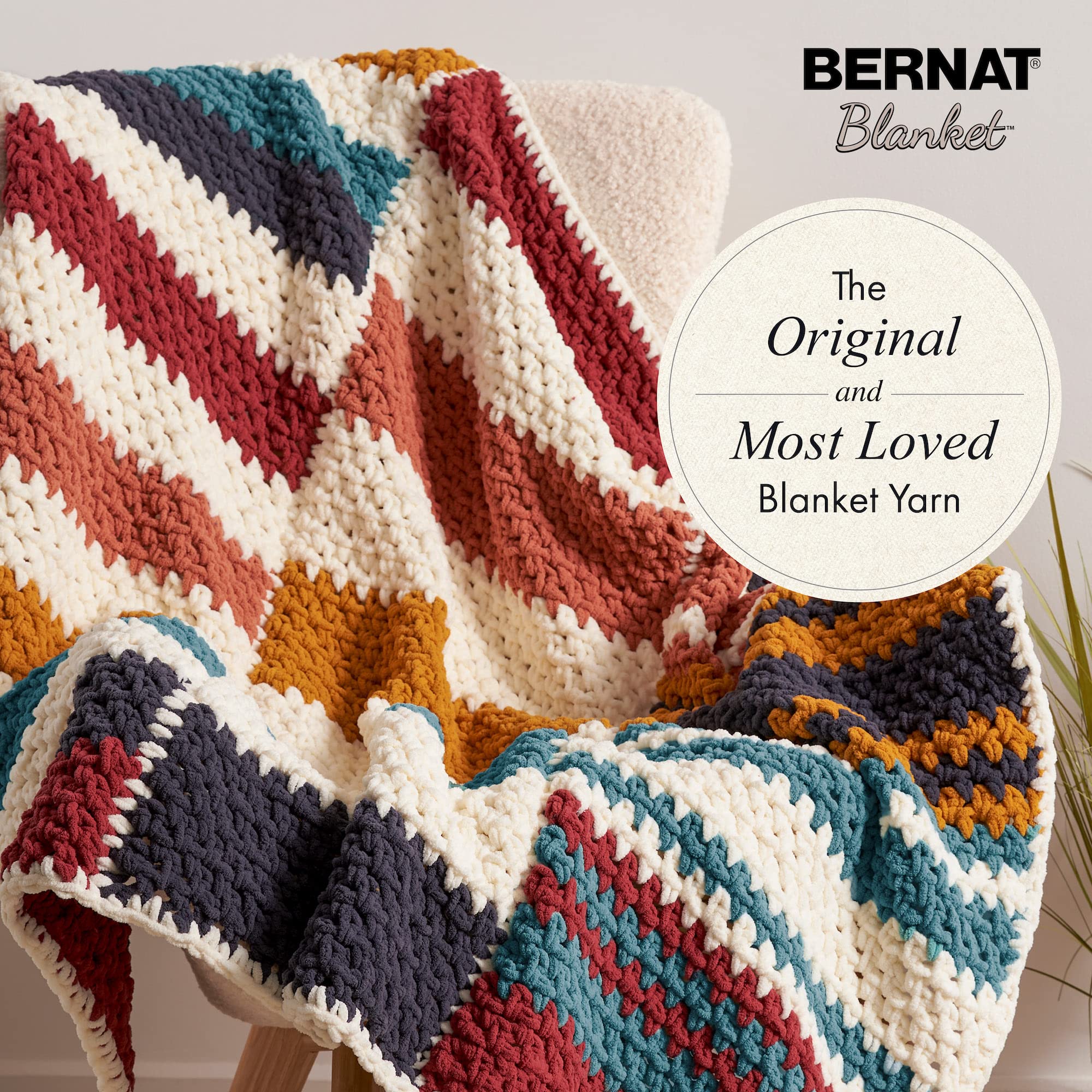 Bernat Blanket Taupe Yarn - 3 Pack of 150g/5.3oz - Polyester - 6 Super Bulky - 108 Yards - Knitting/Crochet