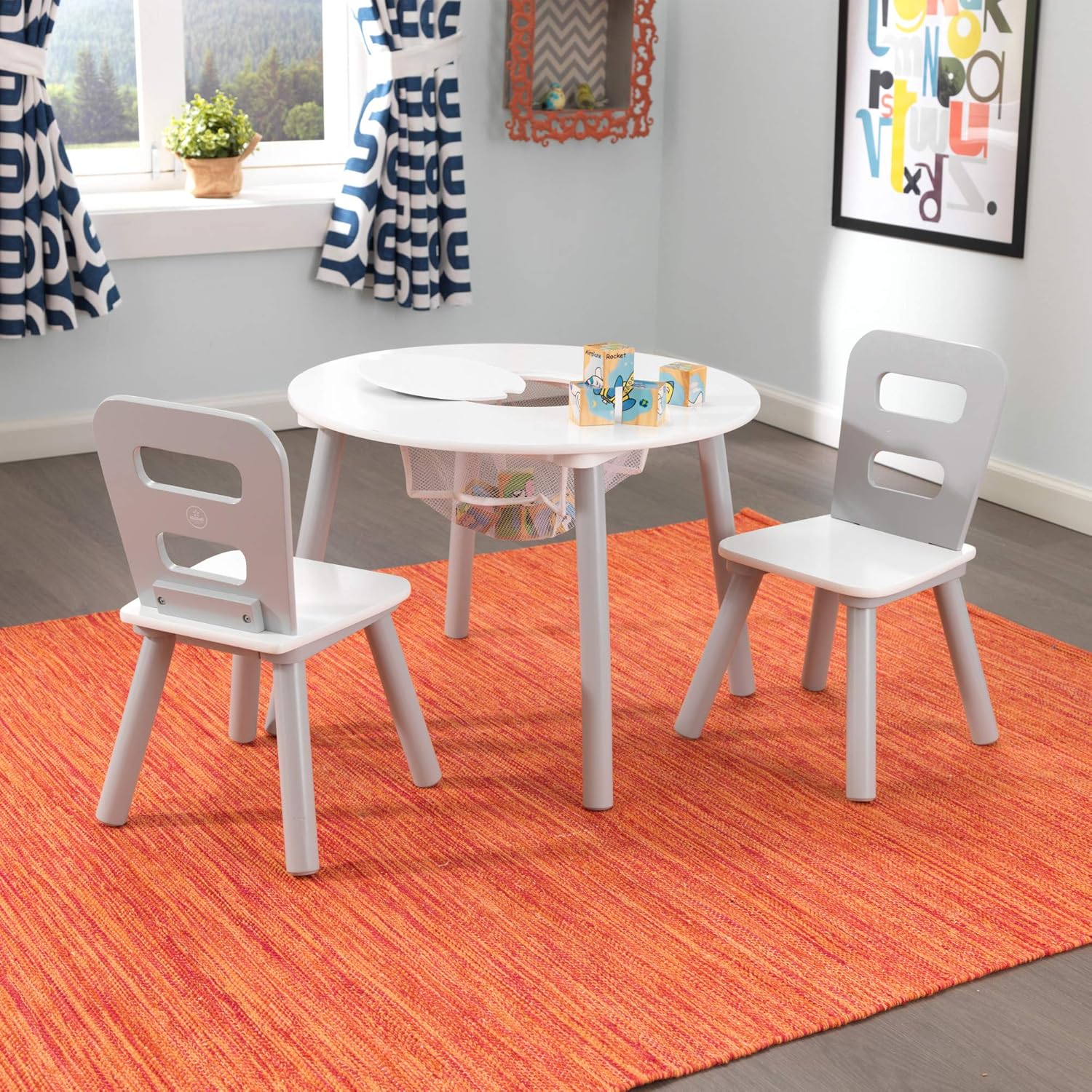white round kids table
