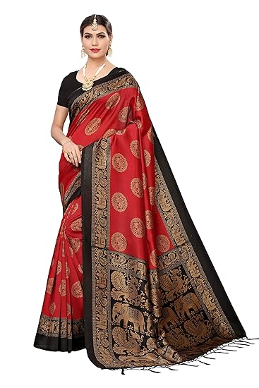 Women's Art silk with blouse piece Saree
