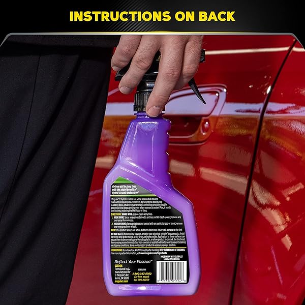 MEGUIAR’S HYBRID CERAMIC TIRE SHINE – LONG-LASTING SHINE THAT’S DURABLE & WATER-RESISTANT HYBRID CERAMIC TECHNOLOGY – 16 OZ SPRAY