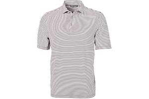 Cutter & Buck Short Sleeve Virtue Eco Pique Stripe Recycled Mens Big and Tall Polo