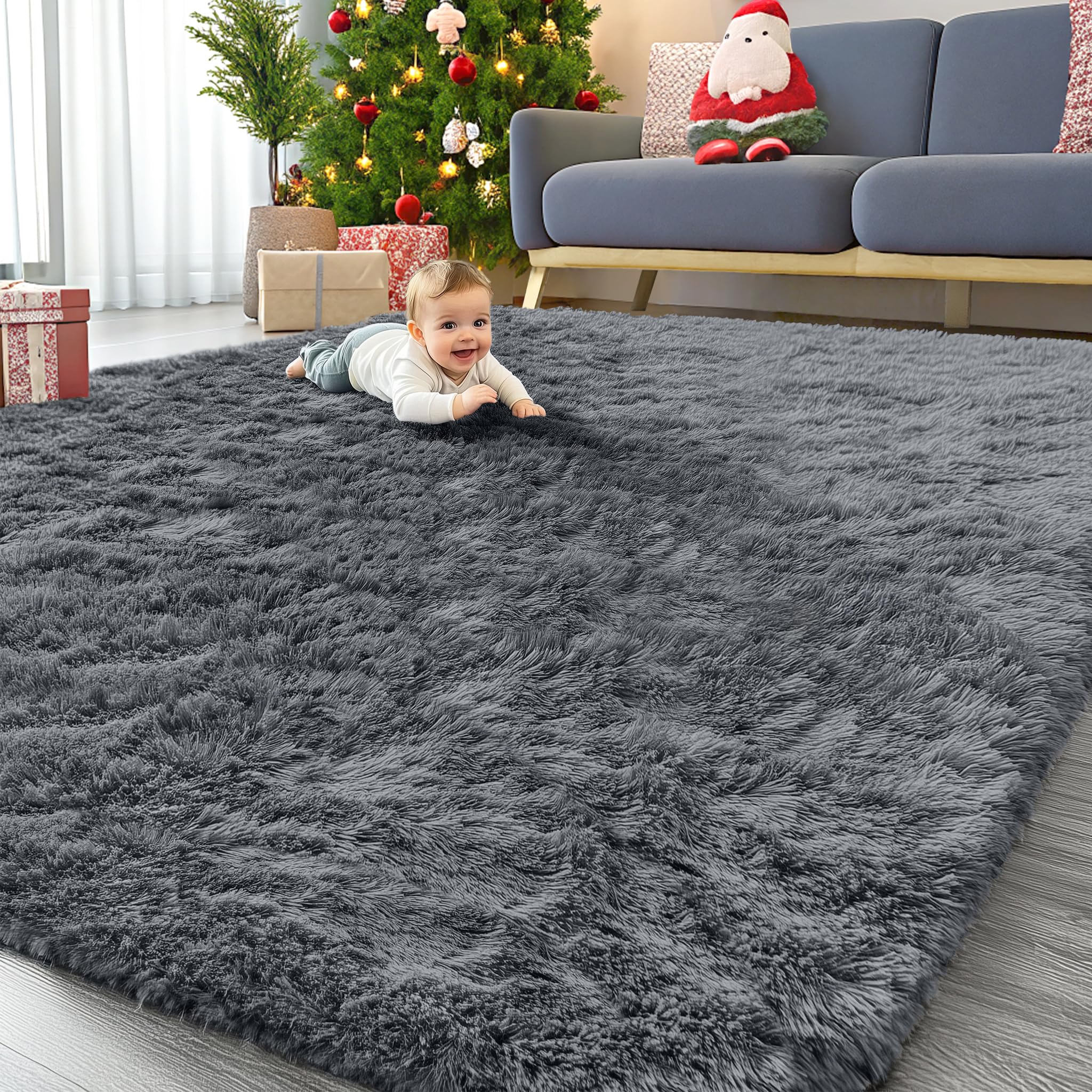 OLANLY 9x12 Machine Washable Large Area Rugs for Living Room, Bedroom ...