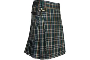 Giftdigger Kilt for Men,Utility Traditional Scottish Tartan Kilt for Men,Irish Viking Highland Casual Wedding Kilts