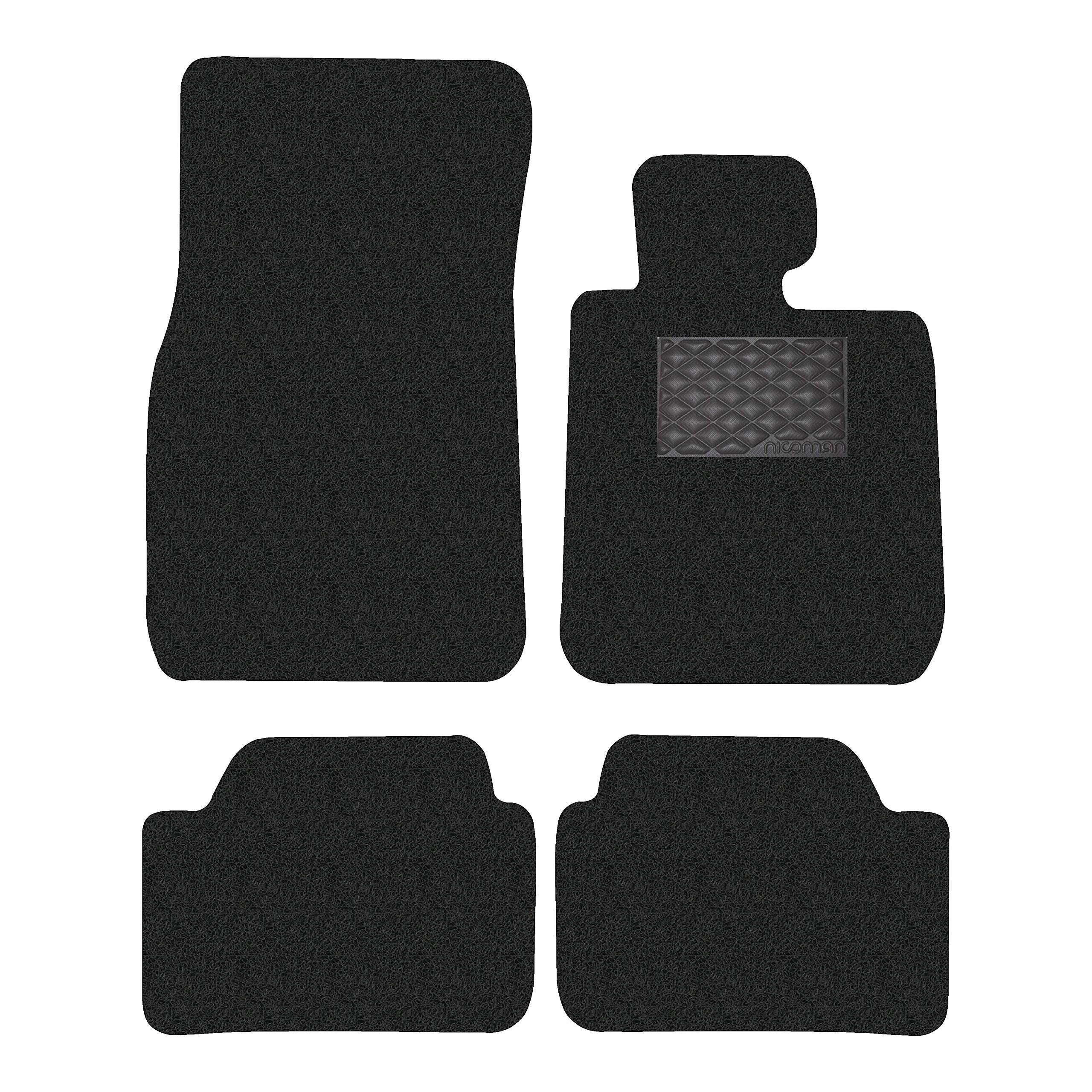 Nicoman Spaghetti All-Weather Fully Tailored Car mats Fit【1-Series Hatchback 3&5 Doors F20/F21 Year 2012-2019】(Full Set 4-Piece,Black)