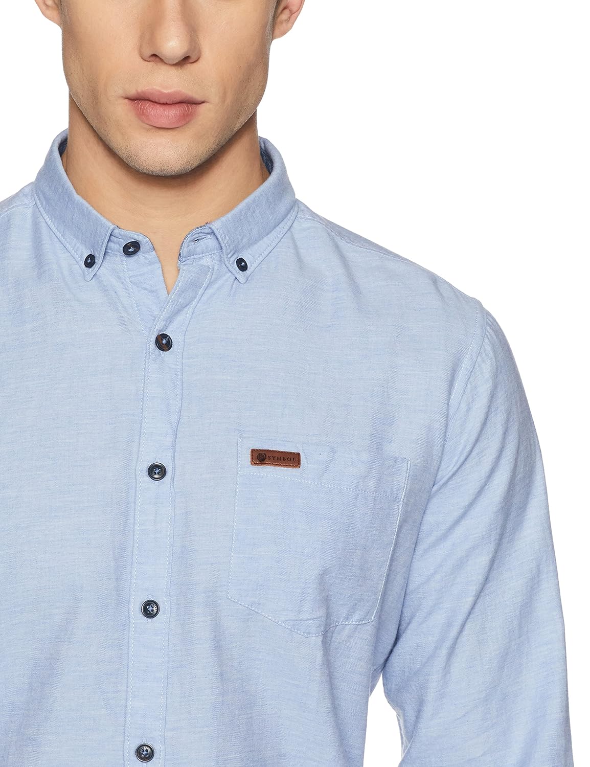 symbol amazon brand men's slim fit casual shirt