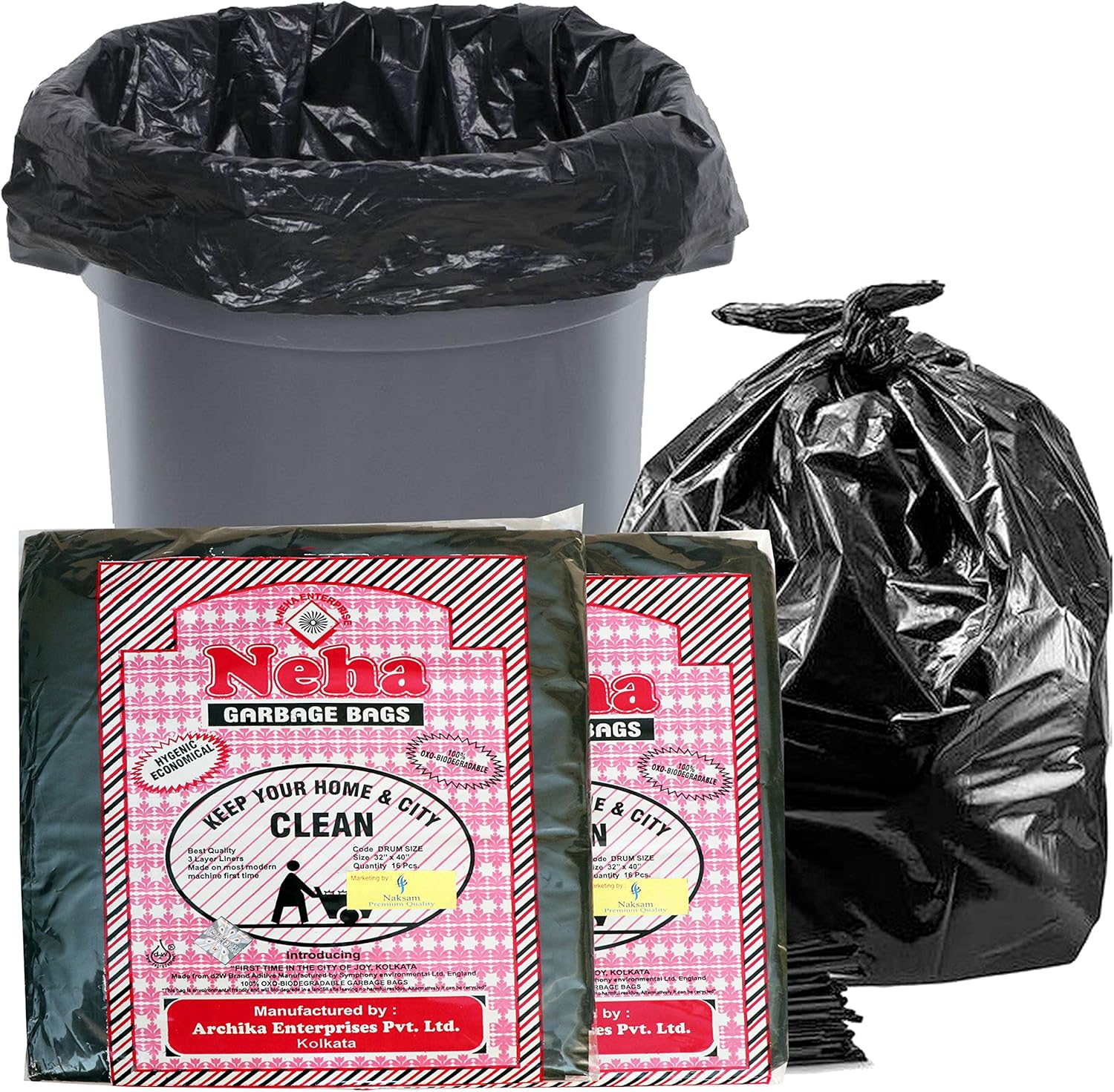 Neha Biodegradable Garbage Bags Jumbo Size(32 inch x 40
