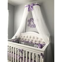 Amazon.com: Bed canopy cornice CrOwN FrEe White Sheer drapery ...