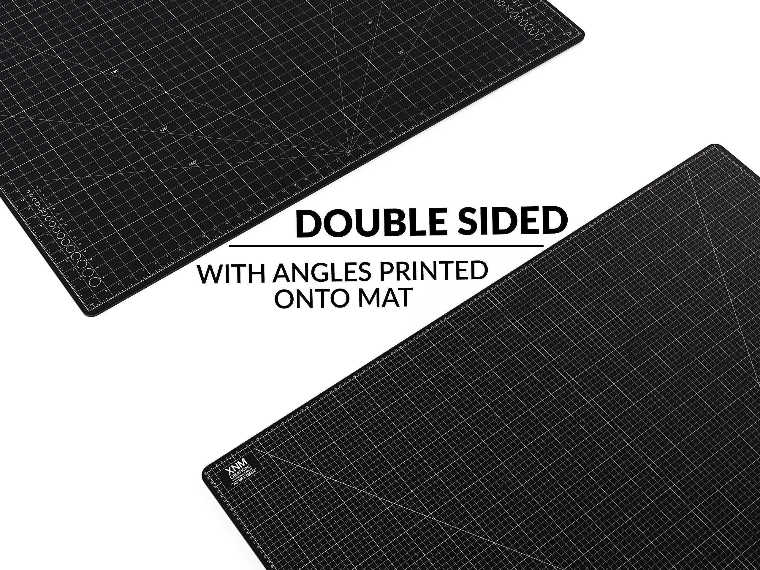 XNM Creations Premium Self Healing Cutting Mat - 36 Inches by 48 inches - A0-3 Layer Quality PVC Construction - Dual Sided, Imperial and Metric Grid Lines - Perfect for Cutting, Sewing, and Crafts