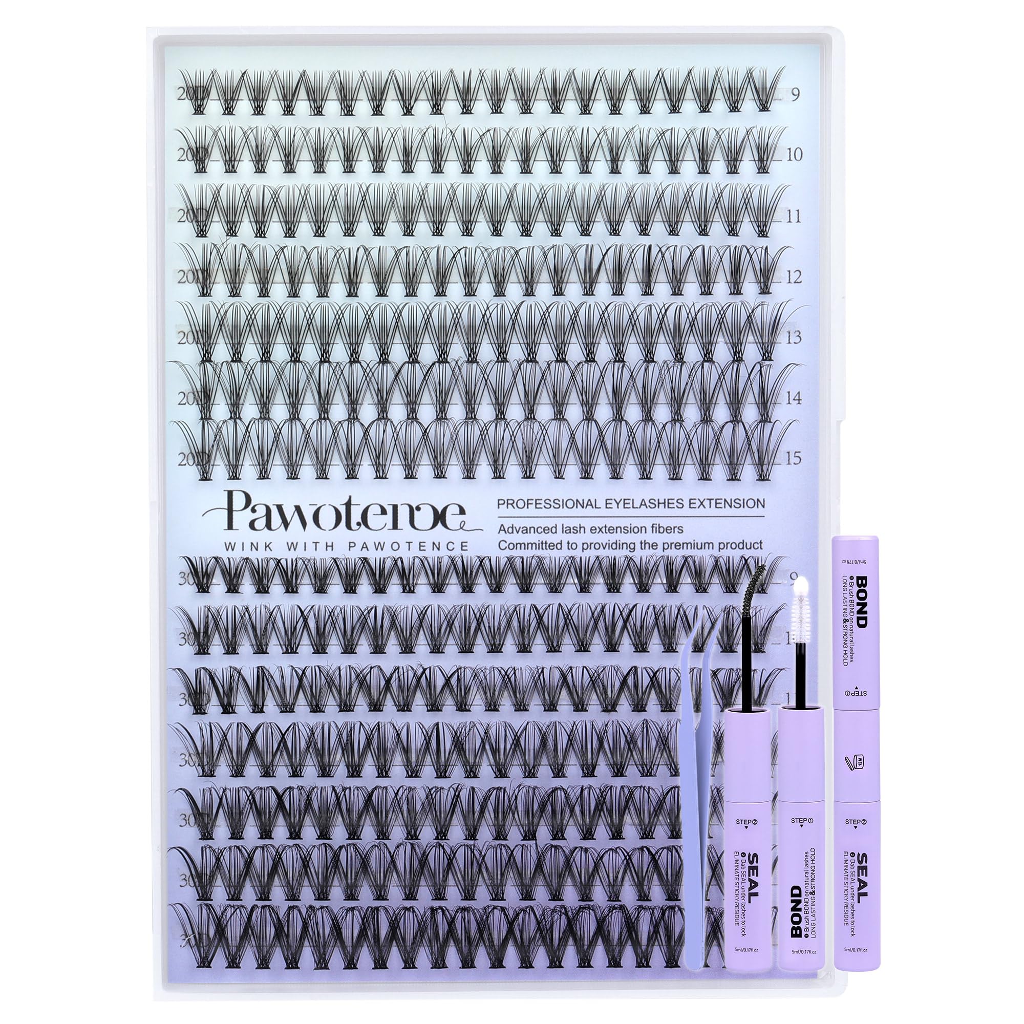 Pawotence Lash Extension Kit DIY 280pcs Individual
