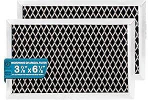 OMAEON Replacement Charcoal Filter JX81J - 6.12" x 3.87" (2 Pack) – Microwave Recirculating Charcoal Filter Compatible with GE WB02X11124 WB06X10823, WB02X11536, Samsung DE63-00367E, Fits GE Microwave Ovens