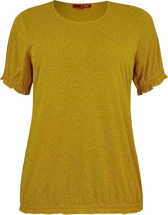 THEA by Adler Mode Damen Shirt mit Pünktchen: Amazon.de ...