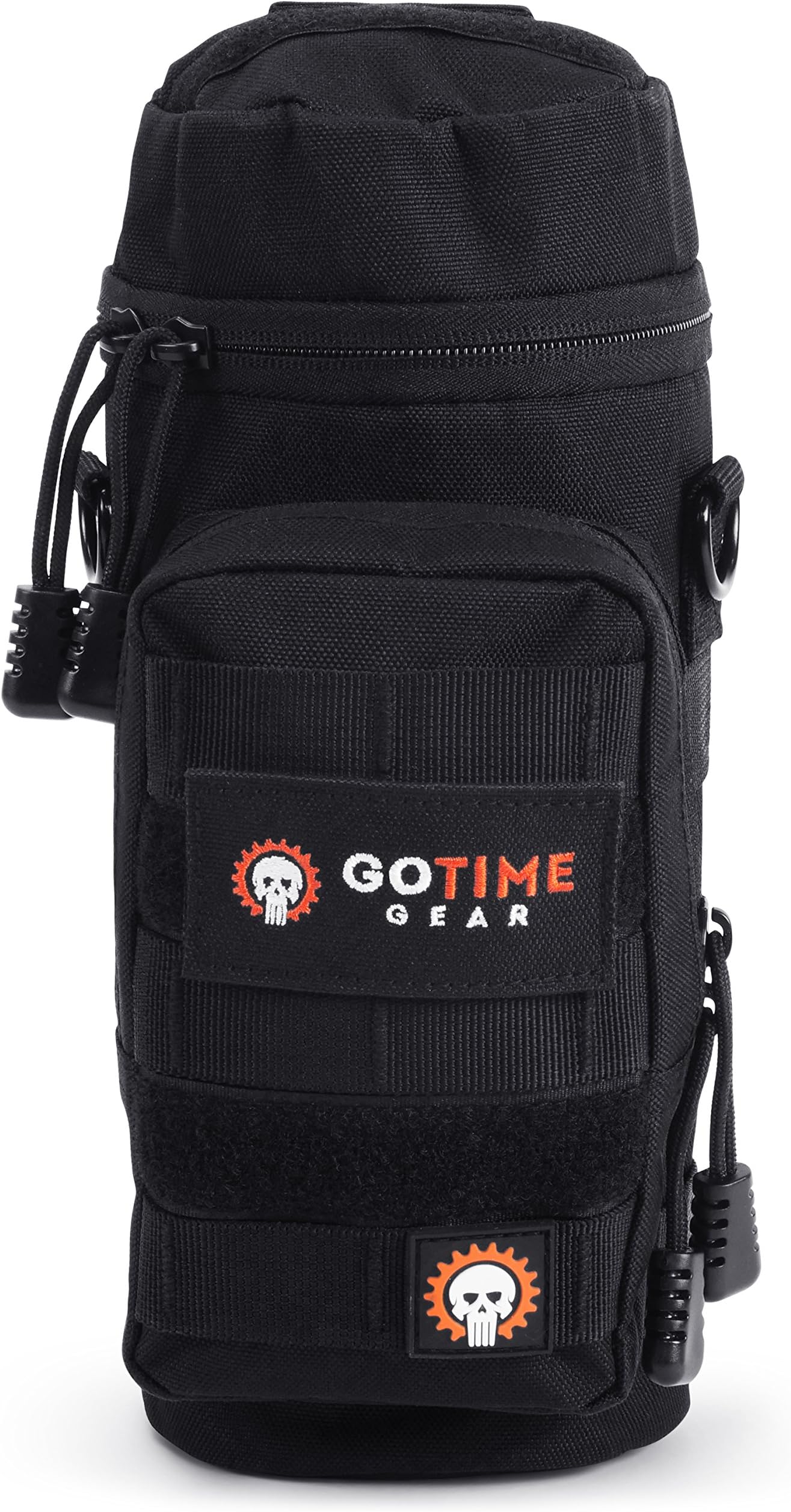 Go Time Gear Exo-Tek H2O MOLLE Water Bottle Pouch Hydration Carrier – Use as MOLLE Water Bottle Holder, Tactical Water Pouch, Hydration Carrier – Fits Up to 40 oz. Wide-Mouth Bottles
