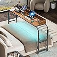 OUTDOOR DOIT 83" Overbed Table with Charging Station & 4 Wheels, Over Bed Desk Rolling Medical Table, Cross Bed Table Desk, Adjustable Height and Length