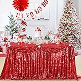 Table Skirt 14ft Red Christmas Table Skirt for