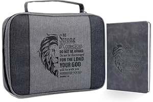 Faithful Hers Bible Covers for Men 2pcs Bible Case Set with Notebook Church Bag Bible Study Book Case with Handle Lightweight Nylon Carrying Bags Christmas Gift