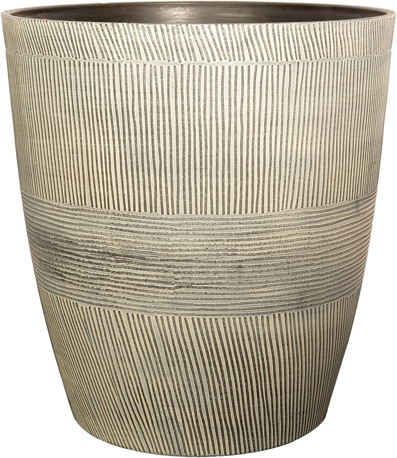 29 Litre EBONY GREY Large Plant Pot Round Tall Plastic Planter Outdoor