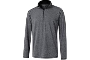 M MAELREG Quarter Zip Pullover Men Performance Dry Fit Stripe Mock Neck Midlayer Golf 1/4 Zip Pullover Mens Sweatshirt