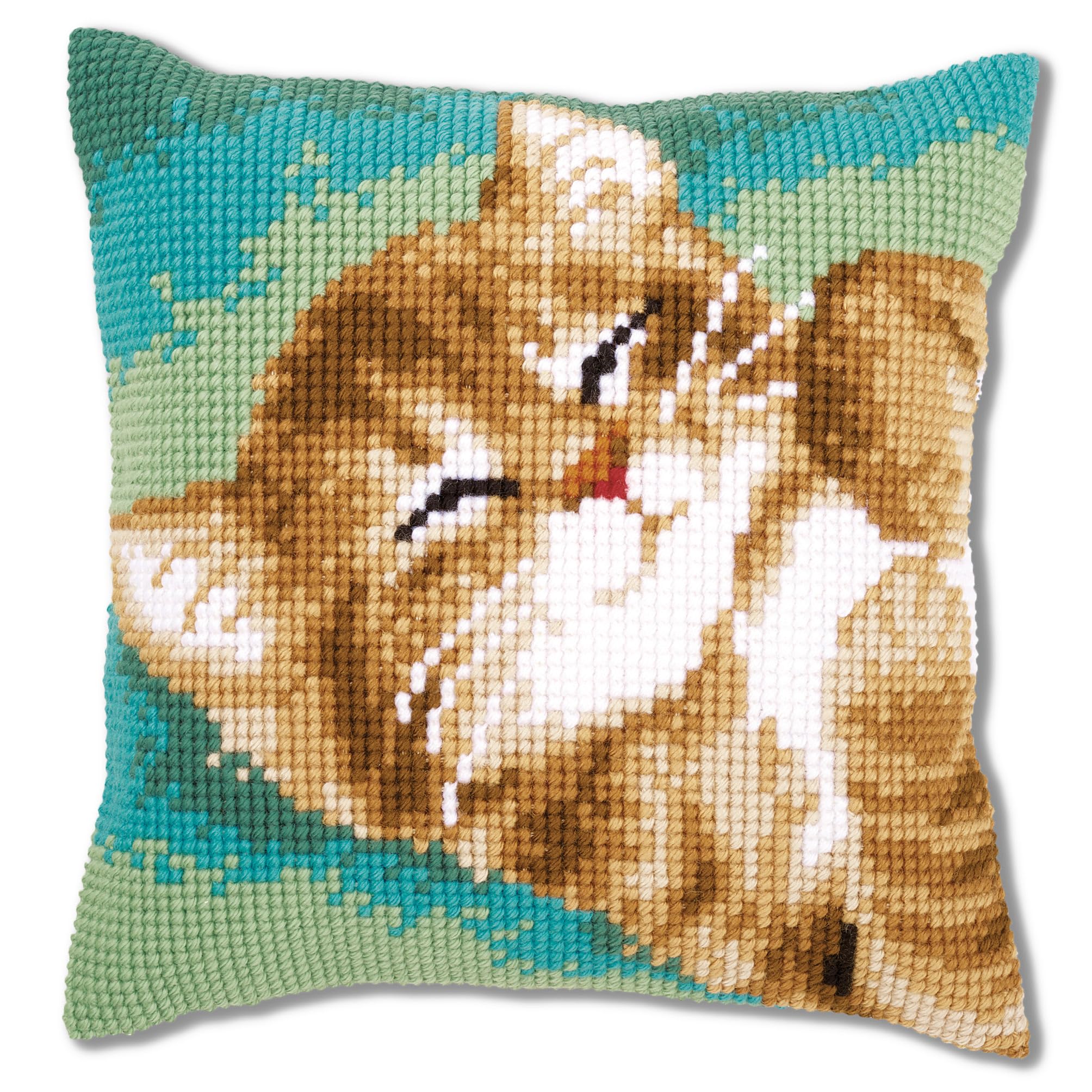 Vervaco Cushion: Cat, Acrylic, Assorted, 10 x 1 x 14 cm