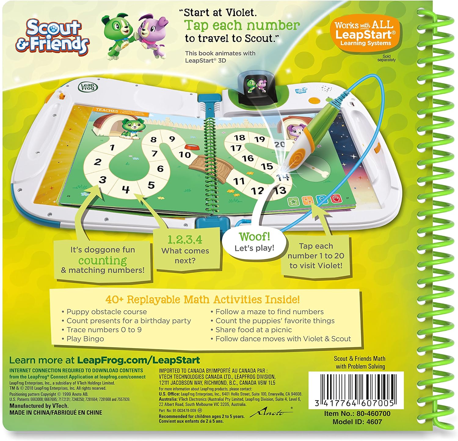LeapFrog 80-460700 LeapStart Book, 3D Scout and Friends Math with Problem Solving, Level 1, English Version - Image 4