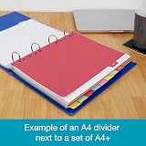 Elba A4+ Yellow 10 Part Dividers 10 Pack for Punched Pockets Office School view 5