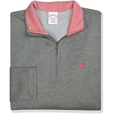 Brooks Brothers Men's Regular Fit Knit Pique Knit Q-Zip Half Zip Sweater,