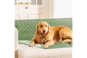 gogobunny 100% Double Sided Waterproof Dog Blanket Soft Pet Bed Cover Reversible Protect Furniture Couch Sofa Car for Puppy Cat Kids (Dark Green/Light Green, 82x102 Inch (Pack of 1))
