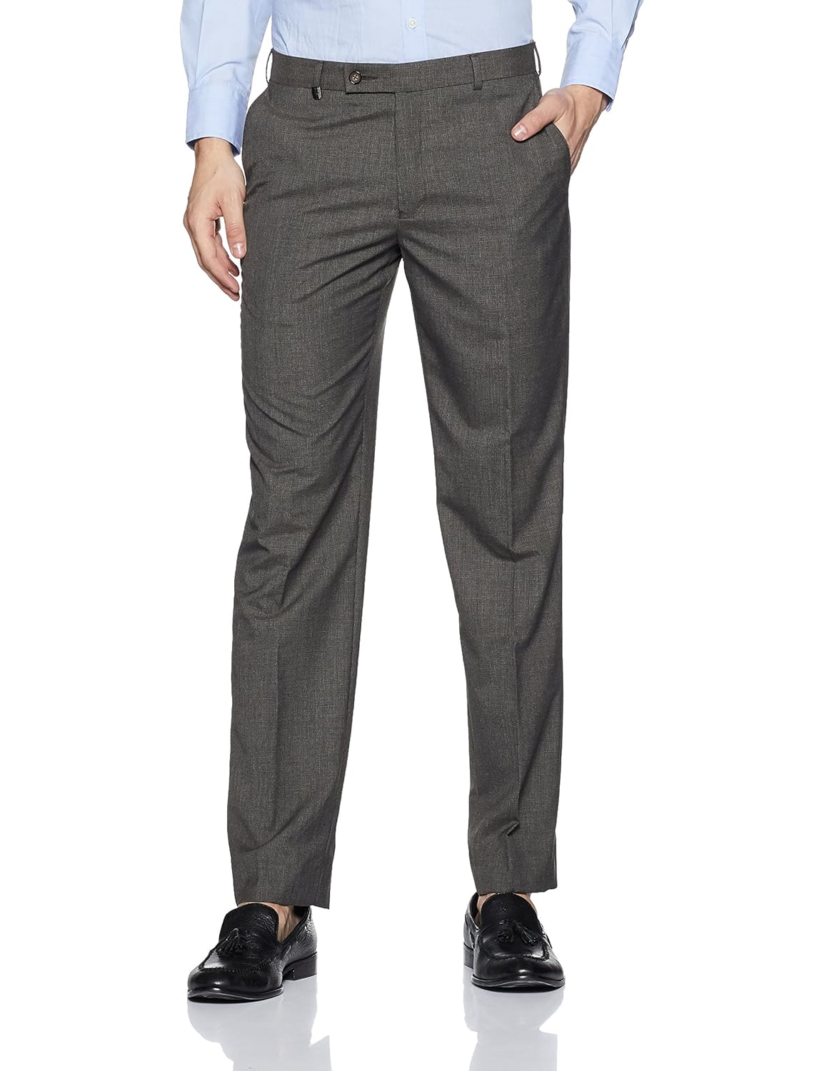 park avenue men's slim fit formal trousers
