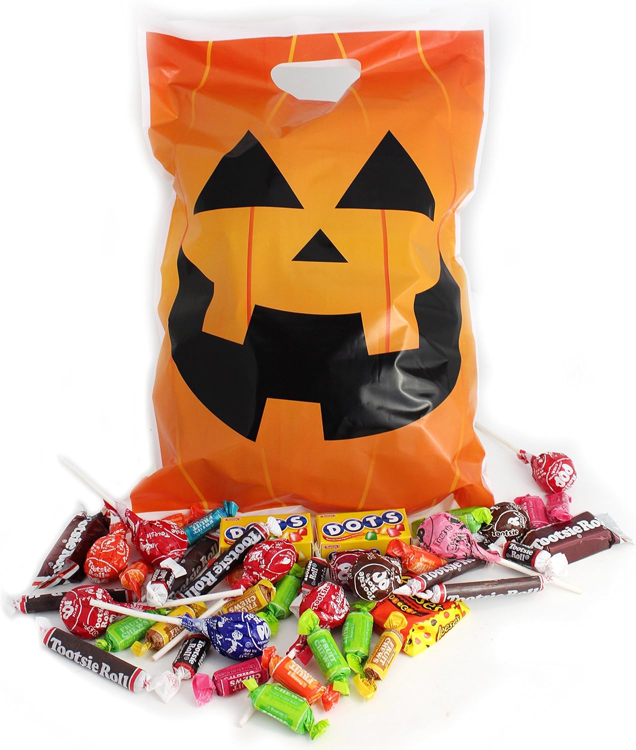 72 Pieces Halloween Jack O Lantern Goodie Bags for Trick-or-Treating, Halloween Party Favors, Halloween Snacks, Event Party Supplies, Halloween Trick Or Treat Bags: Toys & Games