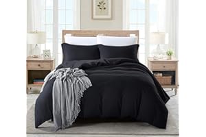 Home Beyond & HB design - 3 Piece Duvet Cover Set, 1 Duvet Cover with Zipper Closure Corner Ties Plus 2 Pillow Shams, Ultra S